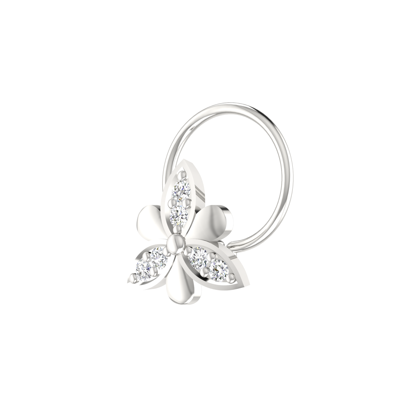 0.05 Carat Natural Diamond Nose Pin - HI Color, VS-SI Clarity.